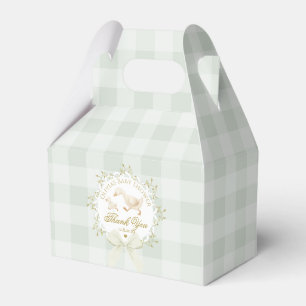Ballotins Fête de bébé à thème gingham et sage fou de l'oie