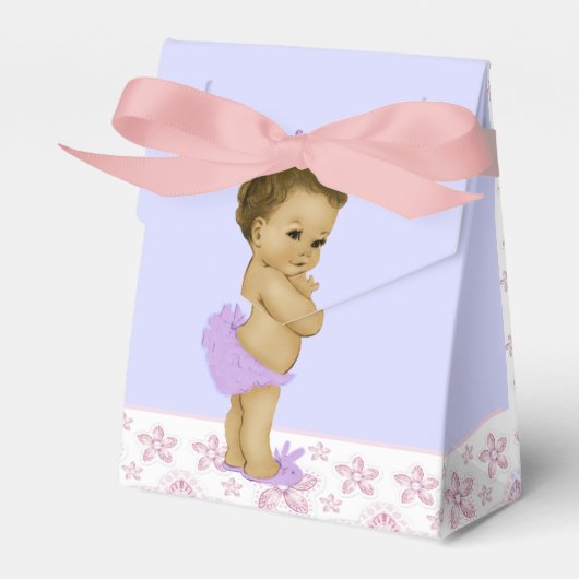 Ballotins Fête de bébé fille afro-américaine rose et violett (Verso)