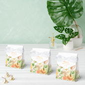 Ballotins Fête de bébé fille avec rose jaune et feuillage fl