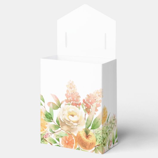 Ballotins Fête de bébé fille thème Rose jaune et verdure flo (Ouvert)