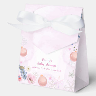 Ballotins Fête de bébé Fleur de flocon de neige rose pastel