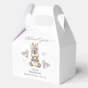 Ballotins Fête de Bébé Patin à Glace de Lapin d'Hiver Rustiq