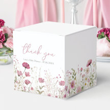 Fête de bébé Rose en Fleur Fleurs sauvages Baby Sh