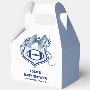 Ballotins Fête de bébé sportive Bow Crest Bleu Football pour
