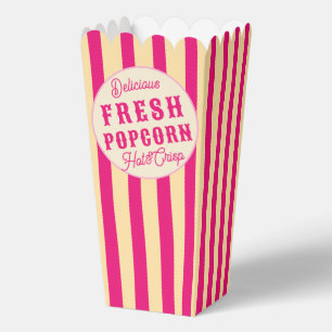 Ballotins Fête de cinéma Popcorn Sucreries Chaudes Rose vif
