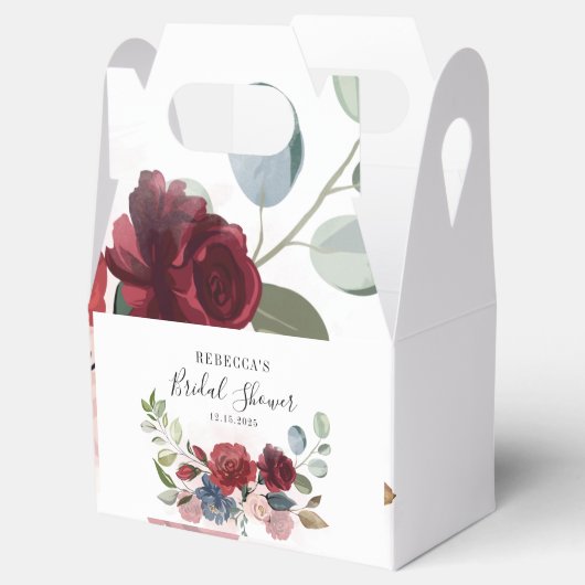 Ballotins Fête de douche de mariée rustique florale rose (Ouvert)