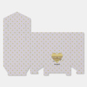 Ballotins Fête de douche Thème Cœurs et Points Lavande Et Or (Déplié)