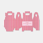 Ballotins Fête de Fiançailles Rétro Rose et Rouge à Rayures (Déplié)