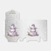 Ballotins Fête de gâteau Lavande Floral Aquarelle Élégante (Déplié)