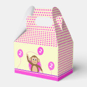 Ballotins fête de la crème rose singe de 2e anniversaire (Arrière)