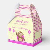 Ballotins fête de la crème rose singe de 2e anniversaire (Verso)