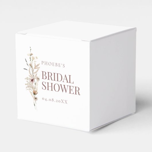 Ballotins Fête de mariage aquarelle de fleurs sauvages Carré (Verso)