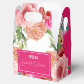 Ballotins Fête de mariage aquarelle floral rose vif (Ouvert)