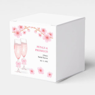 Ballotins Fête de mariage aux pétales florales à ruban rose