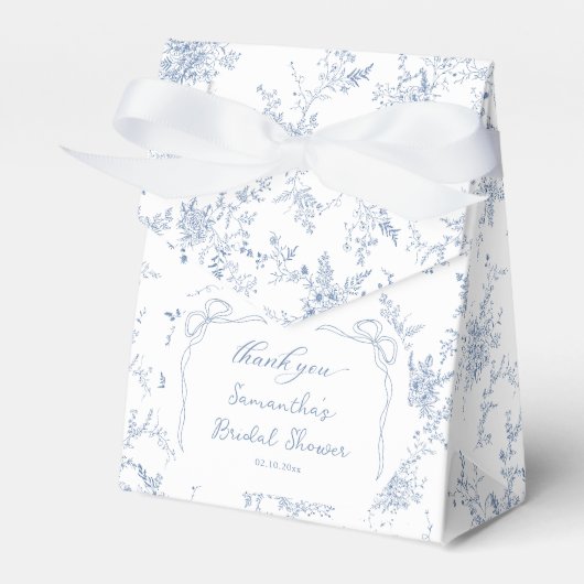 Ballotins Fête de mariage avec un nœud bleu quelque chose (Verso)