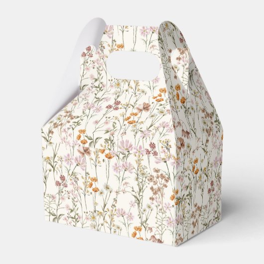 Ballotins Fête de mariage champêtre Bohème Fleurs de jardin (Arrière)