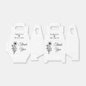 Ballotins Fête de mariage en Merci floral (Déplié)