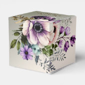 Ballotins Fête de mariage Fleurs violettes rose or élégant (Arrière)