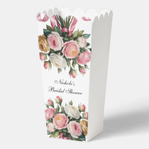 Ballotins Fête de mariage floral blanc et or avec une touche