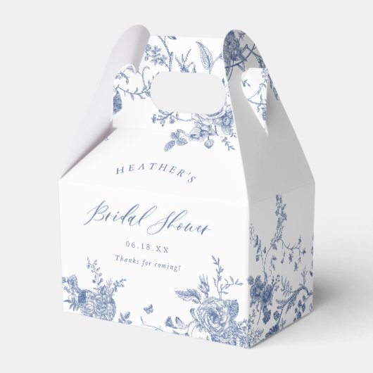 Ballotins Fête de mariage floral bleu quelque chose (Verso)