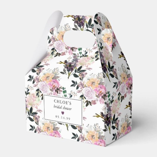 Ballotins Fête de mariage floral rose pourpre (Verso)