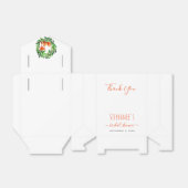 Ballotins Fête de Mariage Renard Mignon Feuillage Aquarelle  (Déplié)