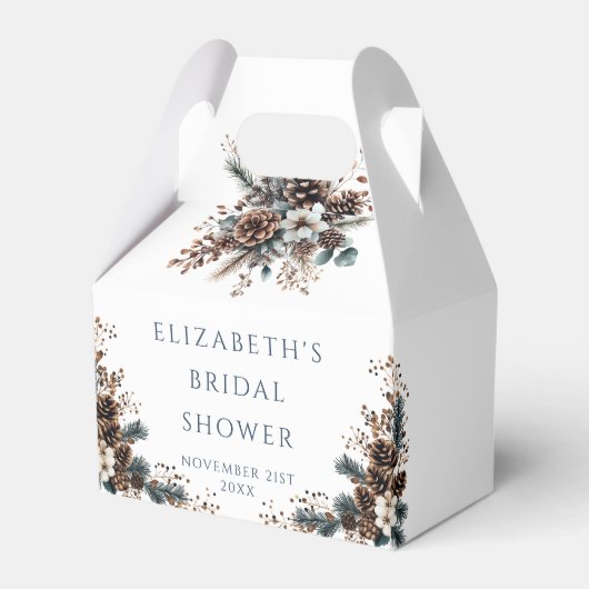 Ballotins Fête de mariage Rustique Floral aux Cônes de Pin d (Verso)