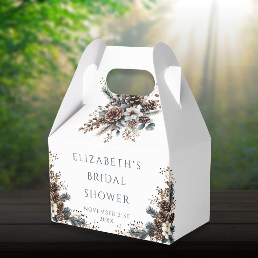 Ballotins Fête de mariage Rustique Floral aux Cônes de Pin d