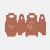 Ballotins Fête de mariage Terracotta Calligraphie Script (Déplié)