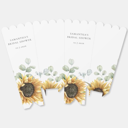 Ballotins Fête de Mariage Tournesol Eucalyptus L'amour est d (Déplié)