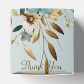 Ballotins Fête de mariage Turquoise Fleur blanche Feuilles d (Haut)