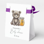 Ballotins Fête de naissance avec un pot de miel et un ours e (Arrière)