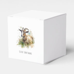 Ballotins Fête de naissance de ferme aquarelle rustique chèv