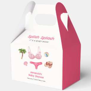 Ballotins Fête de naissance Fille Rose Splish Splash Plage