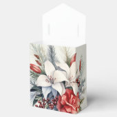 Ballotins Fête de Noël Blanc Fleurs rouges Vacances Élégante (Ouvert)