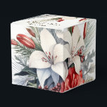 Ballotins Fête de Noël Blanc Fleurs rouges Vacances Élégante<br><div class="desc">Fête de Noël Fleurs rouges blanches Fêtes Ballotins élégants. Unique,  beau,  design élégant. Facile à personnaliser. Le style de police,  la taille et les couleurs peuvent être modifiés. Éléments correspondants disponibles.</div>