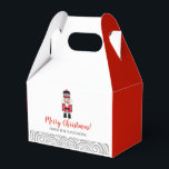 Ballotins Fête de Noël de Nutcracker<br><div class="desc">Une jolie boîte de faveur de Noël. Customisez-le avec votre salutation de vacances et votre nom. Conçu pour vous par Blackberry Boulevard.</div>
