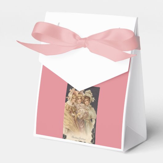 Ballotins Fête de Noël Victorienne Vintage rose (Verso)