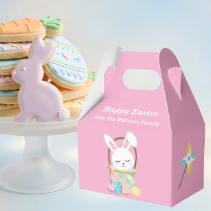 Ballotins Fête de Pâques personnalisée Lapin Rose