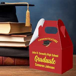 Ballotins Fête de remise de diplômes personnalisée rouge jau