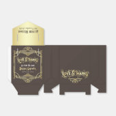 Ballotins Fête des mariées Art Déco Élégant chocolat Or (Déplié)