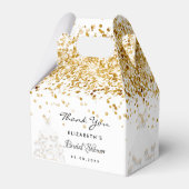 Ballotins Fête des mariées blanc or parties scintillant robe (Arrière)