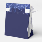 Ballotins Fête des mariées bleu marine ballons blancs merci (Arrière)