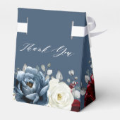 Ballotins Fête des mariées Boho blanc ivoire bleu ardoise (Arrière)