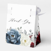 Ballotins Fête des mariées Boho blanc ivoire bleu ardoise (Arrière)