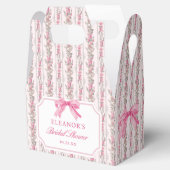 Ballotins Fête des mariées Coquette Toile Bow Rose (Ouvert)