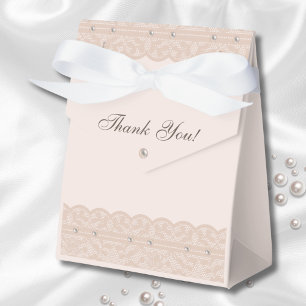 Ballotins Fête des mariées de dentelle Vintage Pink Pearl Re