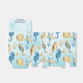 Ballotins Fête des mariées de plage Motif Seashells (Déplié)