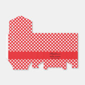 Ballotins Fête des mariées de points Polka blanc et rouge (Déplié)