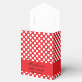 Ballotins Fête des mariées de points Polka blanc et rouge (Ouvert)